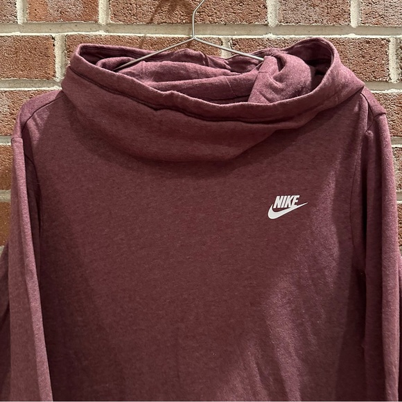 Nike Hoodie‎ Women’s Cowl Neck Maroon Size XL - Picture 2 of 9